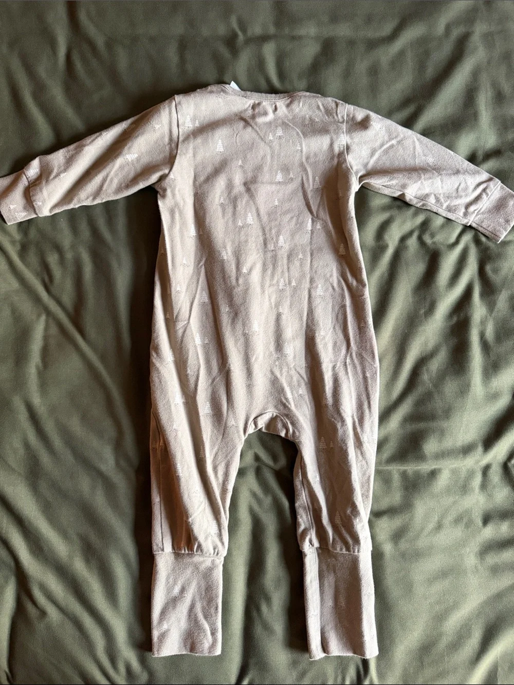 {JAMIE KAY} zip footless onesie holiday gray 1yr
